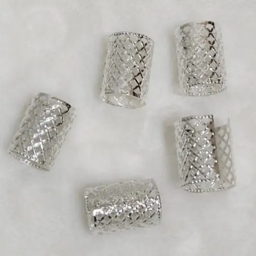 Image de Anneaux Dreadlocks Or & Argent - Accessoire Cheveux Créatif