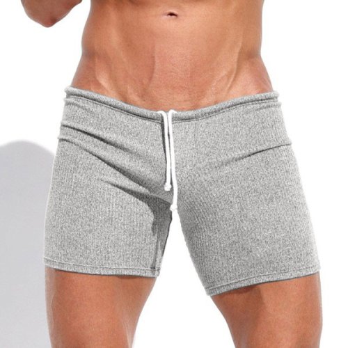 Afbeelding van Zomer heren casual ademende shorts met trekkoord Effen kleur badmode voor hardlopen, sport, surfen, strand en vakantie