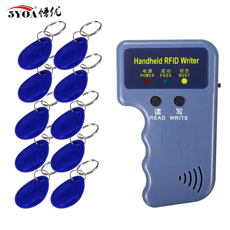 Afbeelding van 5YOA RFID ID-kaart Schrijver Copier Repetitieve Handheld 125 KHz EM4100 5200 Duplicator Programmeur T5577 Herschrijfbare Keyfobs Tags