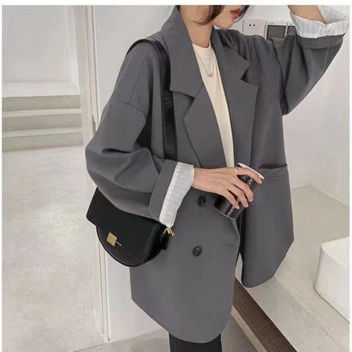 Image de Blazer Femme Élégant Coupe Large - Style Coréen Automne-Printemps
