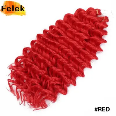 Image de Tresses Crochet Ondulées 24'' - Boucles Afro Brunes Ombrées