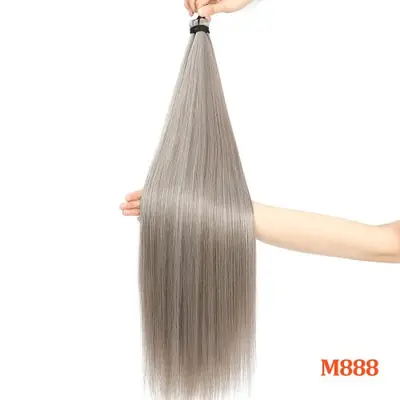 Image de Extensions Cheveux Synthétiques Tressés - Ombre Brun Blond