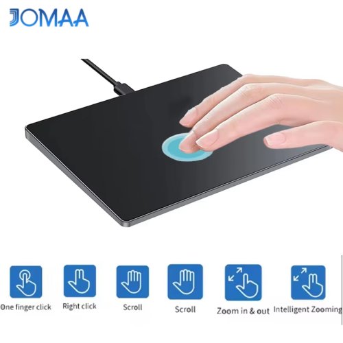 Afbeelding van USB Multitouch Trackpad met Zeer Nauwkeurige Bediening voor Windows 7, 10 en 11 – Zwart, Ideaal voor Laptop, Notebook en PC