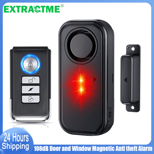 Image of Outdoor Door and Window Magnetic Alarm with 108dB Siren, Wireless Sensor, IP66 Waterproof Design for Home Burglar and Theft Protection