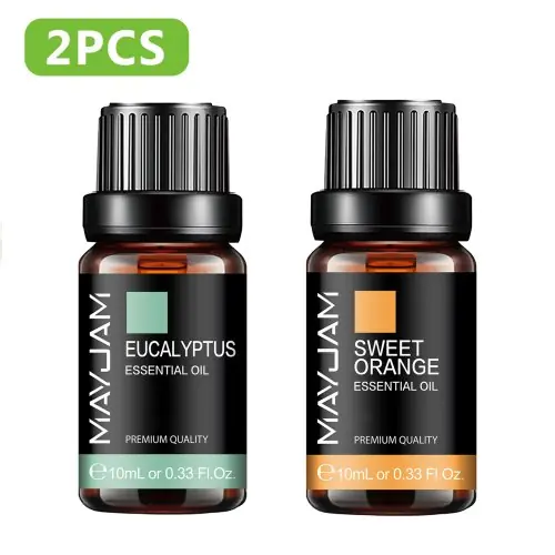 Image de Huiles essentielles naturelles lavande, jasmin, eucalyptus & vanille - 2 pcs