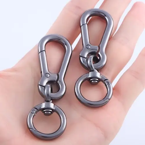 Image de Porte-clés Mousqueton à Ressort - 2 Pièces Métal