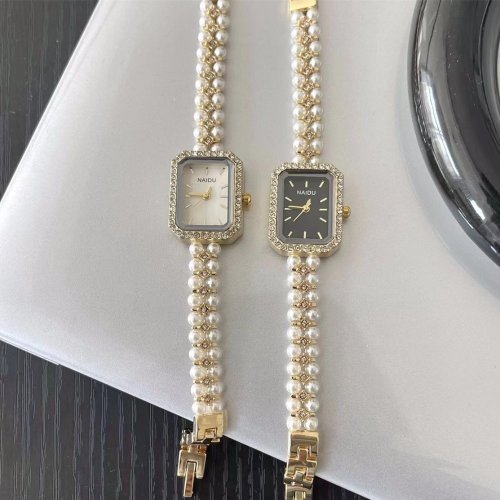 Imagen de Reloj con correa tachonada de perlas Para Mujer, reloj de pulsera de regalo de lujo Para Mujer, Relojes de pulsera de cuarzo a la moda, Relojes Para Mujer