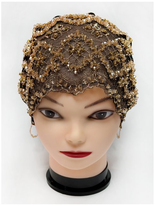 Immagine di Cappello Musulmano Ricamato con Perline - Stile Dubai 2025