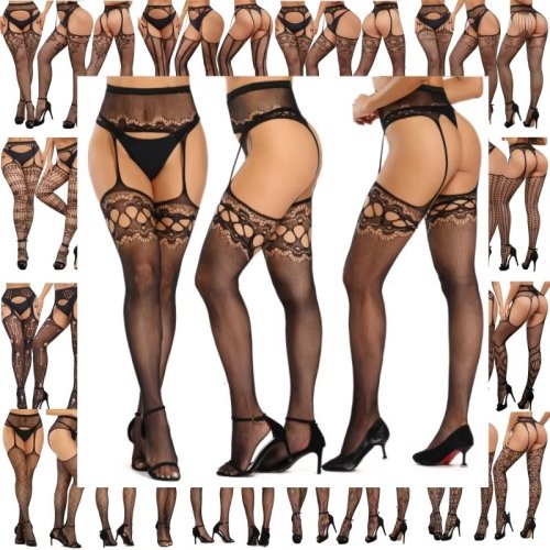 Immagine di Collant a Rete Sexy Autoreggenti per Donne