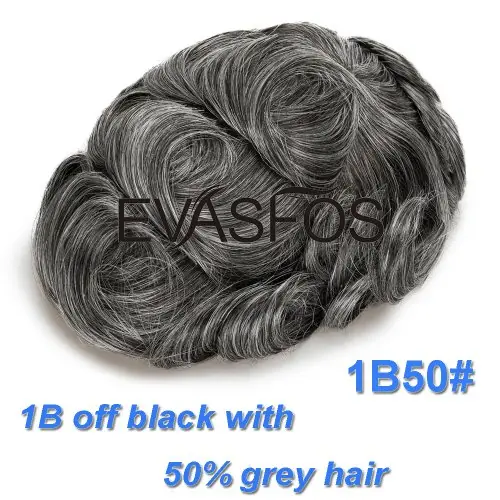 Image de Toupet Homme Naturel - Dentelle Avant & Cheveux Blancs