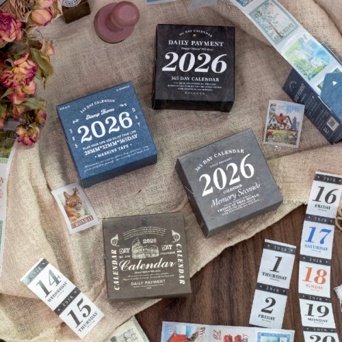 Zdjęcie Zestaw 365 Taśm Washi Vintage – Kreatywna Dekoracja Dziennika, Planera i Scrapbookingu