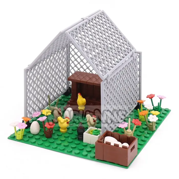 Image de Chickens Farm MOC - Kit de Construction Blocs Compatible