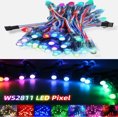 Image de LED Pixel RGB 50 pcs - Étanche IP68 - 12mm