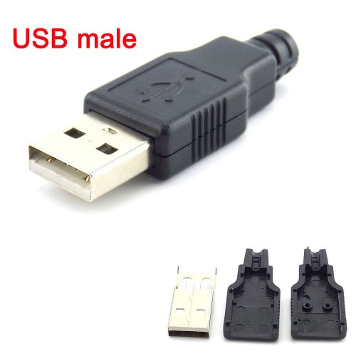 Bild von USB 2.0 Typ A Stecker-Adapter – DIY Solder Typ, Schwarz