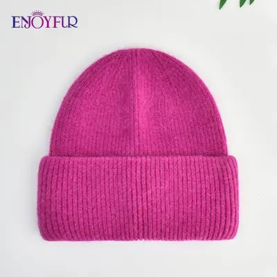 Image de Chapeau en Laine Angora Chauffant pour Femme