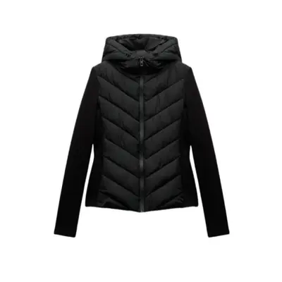 Image de Manteau Femme Patchwork à Capuche - Élégant & Tendance