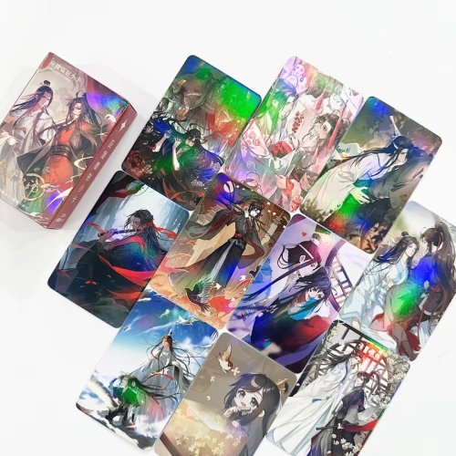 Imagen de Tarjetas Fotográficas Mini Postales de Wei Wuxian y Lan Wangji - 55 Unidades, Diseño Láser con Lomo, Colección Oficial del Gran Maestro del Cultivo Demoníaco, Regalo Ideal para Fans de Mo Dao Zu Shi