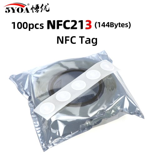 Zdjęcie 100 sztuk/partia Tag NFC NFC213 etykieta 213 naklejki tagi odznaki naklejka na etykiet 13.56mHz huawei share ios13 osobiste skróty automatyki