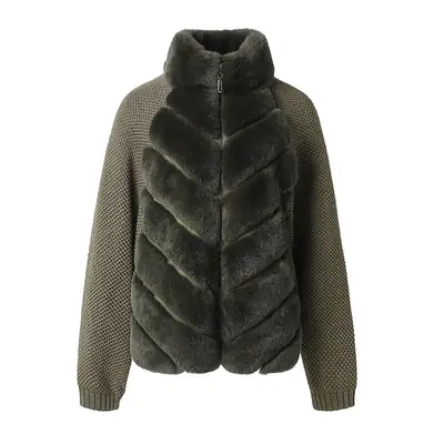 Image de Veste Fausse Fourrure Patchwork Femme - Style Streetwear Automne-Hiver 2025