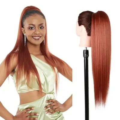Image de Extensions cheveux synthétiques blondes ondulées avec clip