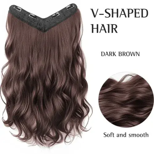 Image de Extensions de Cheveux Ondulés V-Shaped Naturelles