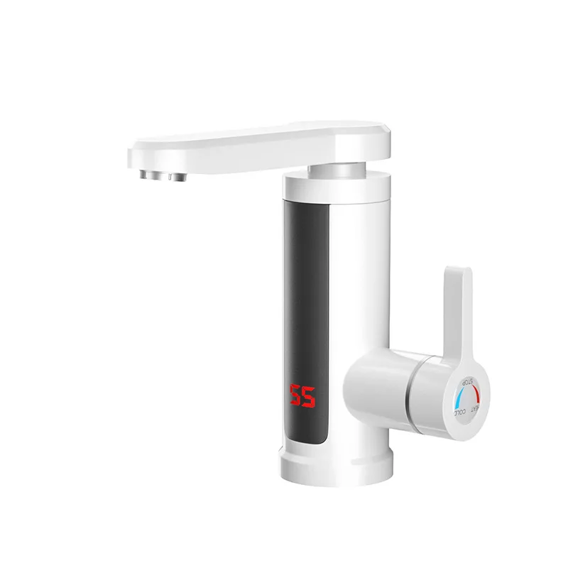 Afbeelding van Elektrische boiler 220V keukenkraan Tankless Instant verwarming waterkraan vloeiende verwarmde mixer digitaal display