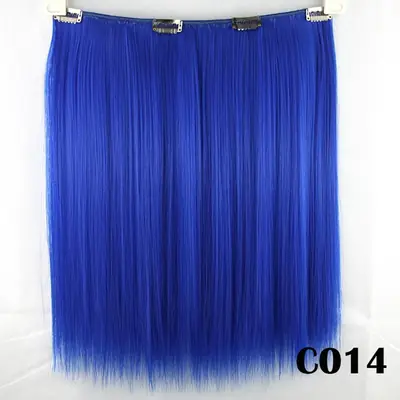 Image de Extensions de Cheveux Synthétiques à Clip - 9 Couleurs Arc-en-Ciel
