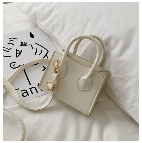 Afbeelding van Kleine vierkante tas Nieuwe populaire retro mini-handtas Literaire menigte Schouder Messenger Vrouwelijke tas All-Match Top Handle Purse Dames