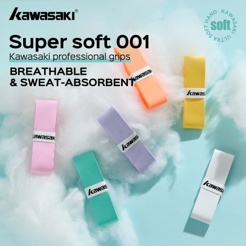 Imagen de Cintas de Agarre Kawasaki para Pádel y Tenis - Overgrips Microadhesivos Antideslizantes, Paquete de 5, 10 o 60 Unidades Originales