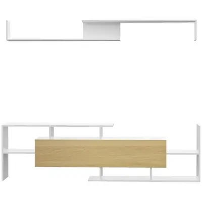 Image de Meuble TV Salon avec Table et Étagère - Design Moderne