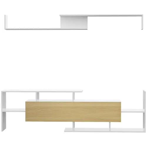 Image de Meuble TV Salon avec Table et Étagère - Design Moderne