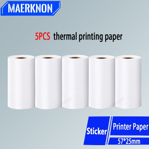 Afbeelding van Mini Thermische Printer met Niet-Klevend Papier van 57mm - Inktloze Zakprinter voor Kinderen, Instant Foto's en Labels