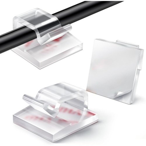 Imagen de Ganchos de Clips para Luces Navideñas Exteriores - Soporte de Alambre para Colgar Luces de Cable en Pared, Paquete de 20 a 100 Unidades