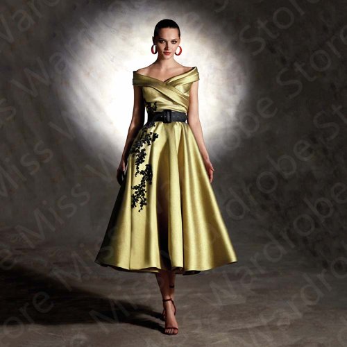 Bild von Elegantes Olivgrünes Mutterkleid – Schulterfrei & Spitze