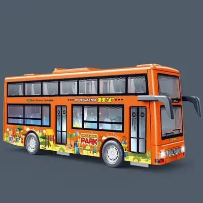 Image de Bus Touristique à Deux Étages - Jouet Musical avec Portes Ouvrantes