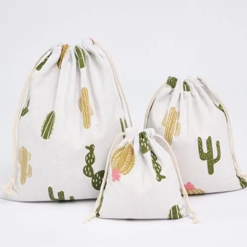 Image de Sac de Rangement Multifonctionnel en Coton et Lin