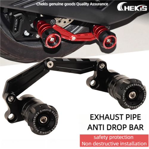 Imagen de Kit de Accesorios de Protección y Modificación para Motos Zontes 368G, 368E, 368M, 368D, 501G, 368K: Tubo de Escape Modificado, Palo Anticaída, Bola Protectora de Marcha Atrás y Accesorios Anticolisión