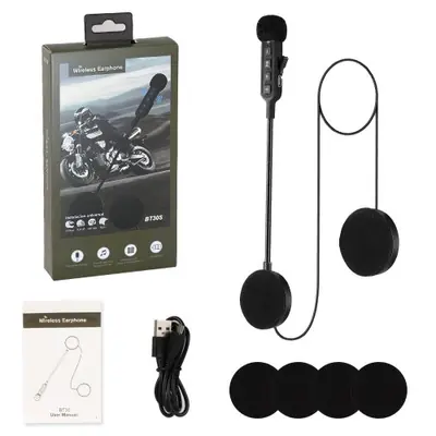 Image de Casque Moto Bluetooth 5.3 - Écouteurs Stéréo Sans Fil
