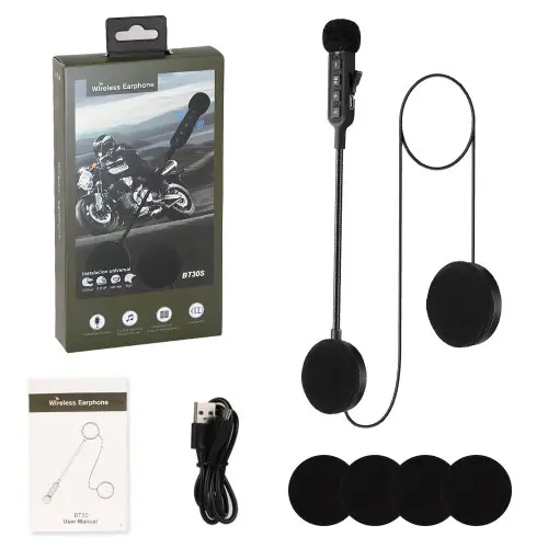 Image de Casque Moto Bluetooth 5.3 - Écouteurs Stéréo Sans Fil