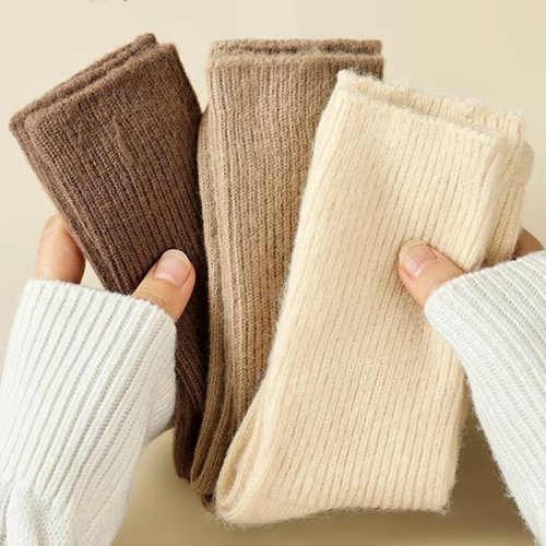 Image de Chaussettes Thermiques Blanches Harajuku - Mode Japonaise Hiver