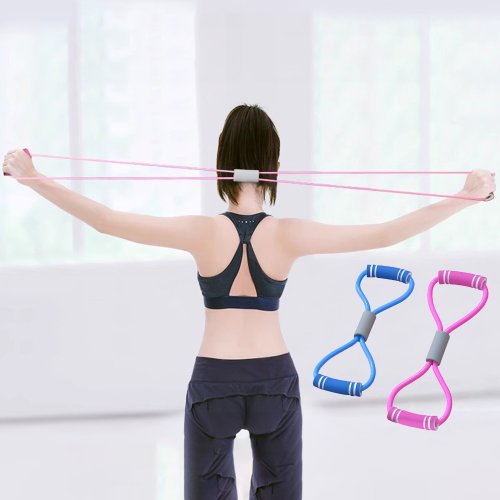 Immagine di Fasce Elastiche per Esercizi Yoga e Fitness: Attrezzatura Multifunzione per Allenamento a Casa, Crossfit, Bodybuilding e Palestra