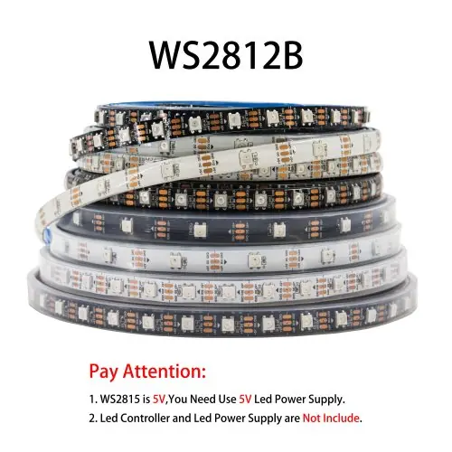 Image de Bande LED RGB Intelligente WS2812B - Contrôle Individuel des Pixels