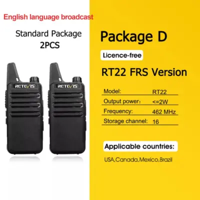 Image de Talkie-Walkie PMR446 Retevis RT622 - Lot de 2