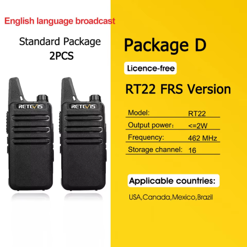 Zdjęcie Retevis RT622 – Mini Radiotelefony PMR446 dla Restauracji i Hoteli