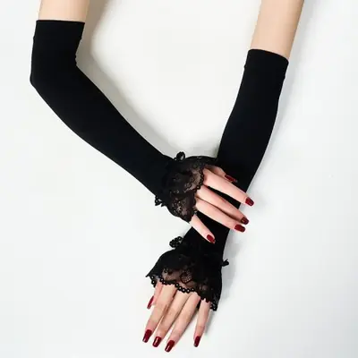 Image de Manchons de Bras Élastiques Femme - Protection Solaire & Style