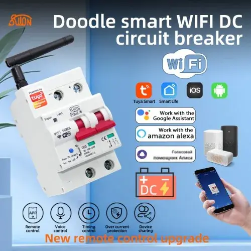 Image de Disjoncteur WiFi Intelligent Tuya - Contrôle à Distance & Voix