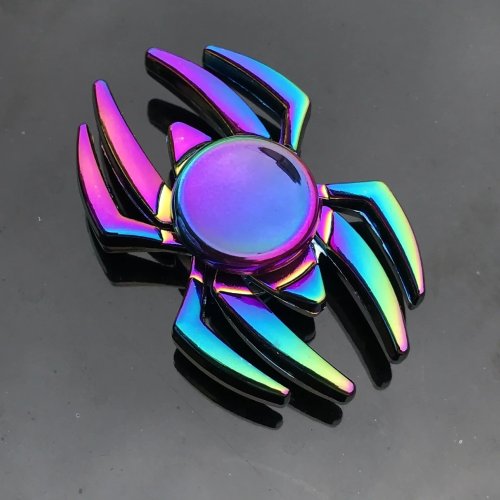 Immagine di Metallo Arcobaleno Fidget Spinner Colorato EDC Mano Spinner Anti- Ansia Giocattolo per I Bambini Per Adulti Allevia Lo Stress Dito Spinner Regali