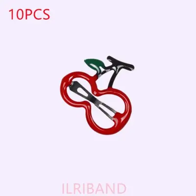 Image de Pinces à Cheveux Fruits Fraises - Lot de 10 Clips pour Filles et Femmes