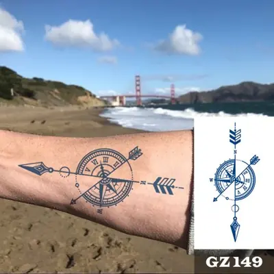 Image de Tatouage Temporaire Flèche Réaliste pour Hommes