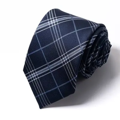 Image de Cravate Homme Bleue Imprimée - Style Élégant & Moderne